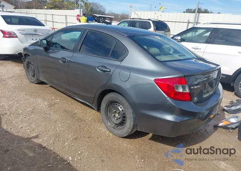 2012 Honda Civic Lx z USA, uszkodzony, nr VIN 2HGFB2F53CH599707